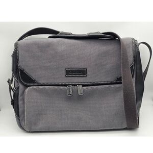 Cole Haan Men’s Canvas Leather Messenger Shoulder Bag Laptop Briefcase